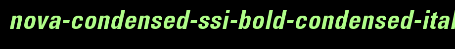 Nova-Condensed-SSi-Bold-Condensed-Italic.ttf(字体效果展示)