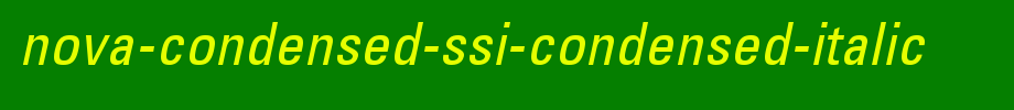 Nova-Condensed-SSi-Condensed-Italic.ttf(字体效果展示)
