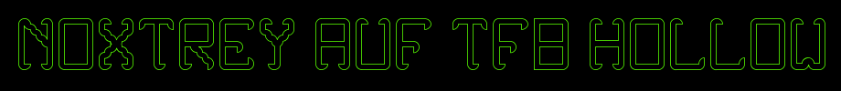 Noxtrey-Auf-tfb-hollow.ttf
(Art font online converter effect display)