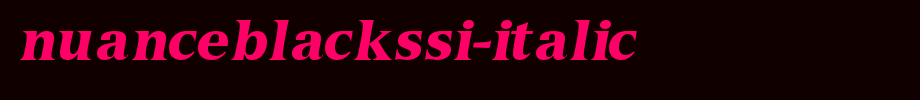 NuanceBlackSSi-Italic.ttf
(Art font online converter effect display)