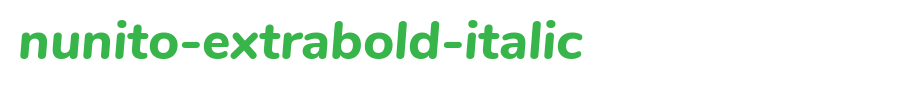 Nunito-ExtraBold-Italic.ttf(字体效果展示)