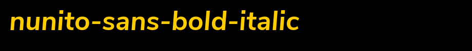 Nunito-Sans-Bold-Italic.ttf(字体效果展示)