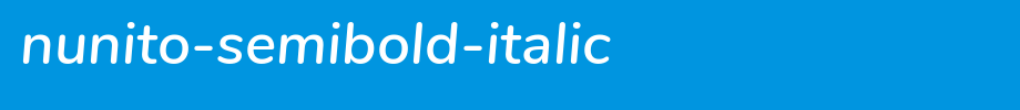 Nunito-SemiBold-Italic.ttf(字体效果展示)