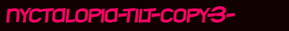 Nyctalopia-tilt-copy-3-.ttf(字体效果展示)
