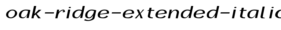 Oak-Ridge-Extended-Italic.ttf英文字体下载(字体效果展示)
