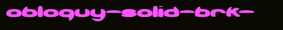 Obloquy-Solid-BRK-.ttf English font download