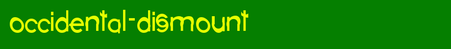 Occidental-Dismount.ttf English font download