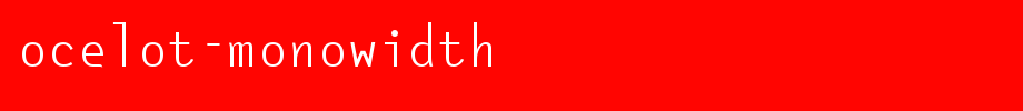 Ocelot-Monowidth.ttf English font download