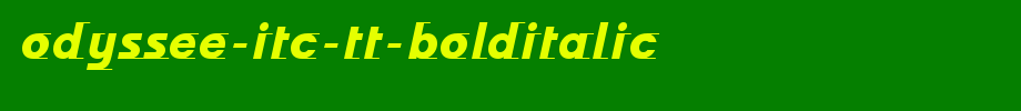 Odyssee-ITC-TT-BoldItalic.ttf English font download