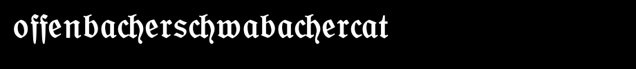 OffenbacherSchwabacherCAT.ttf英文字体下载(字体效果展示)