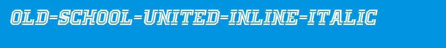 Old-school-United-inline-italic.ttf English font download
(Art font online converter effect display)