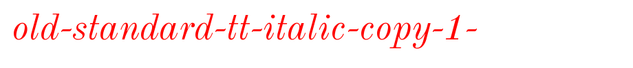Old-standard-TT-italic-copy-1-.TTF English font download
(Art font online converter effect display)