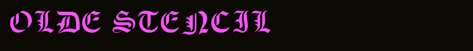 Olde-Stencil.ttf English font download
(Art font online converter effect display)