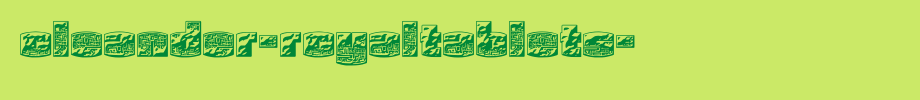Oleander-royal tables-.TTF English font download
(Art font online converter effect display)