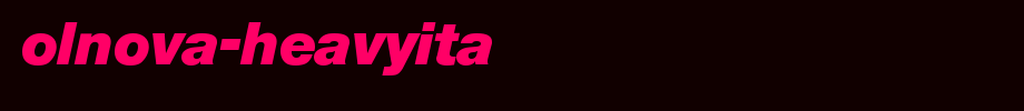 Olnova-HeavyIta.ttf English font download
