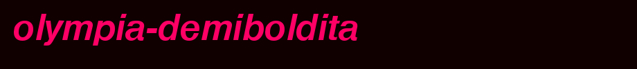 English font download of Olympia-DemiBoldIta.ttf
(Art font online converter effect display)