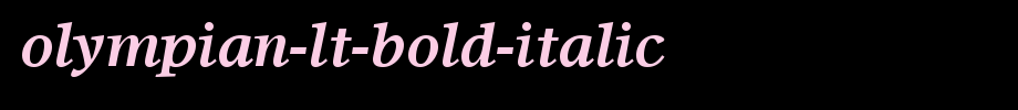 English font download of Olympic-lt-bold-italic.ttf