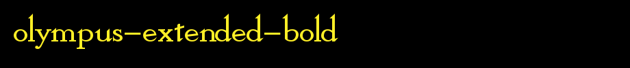English font download of Olympus-Extended-Bold.ttf
(Art font online converter effect display)