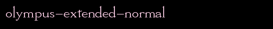 English font download of Olympus-Extended-Normal.ttf
(Art font online converter effect display)