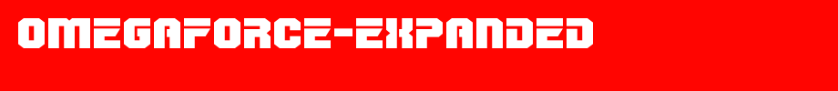 English font download of OmegaForce-Expanded.ttf