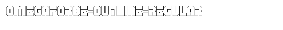 English font download of OmegaForce-Outline-Regular.ttf
(Art font online converter effect display)