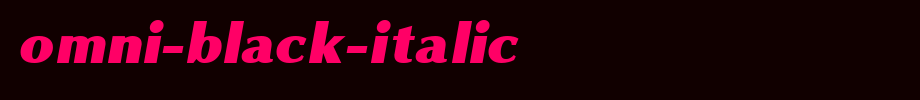 Omni-Black-Italic.ttf English font download
