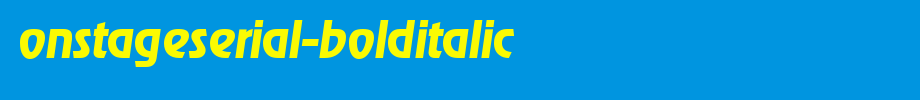 OnStageSerial-BoldItalic.ttf English font download
(Art font online converter effect display)