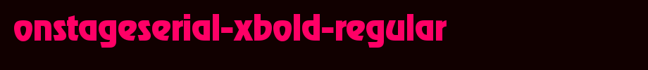 Onstage serial-xbold-regular.ttf English font download
(Art font online converter effect display)