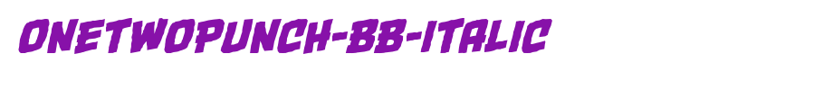 OneTwoPunch-BB-Italic.ttf English font download