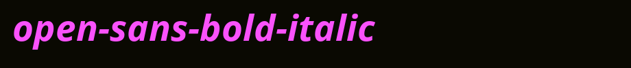 Open-Sans-Bold-Italic.ttf English font download
