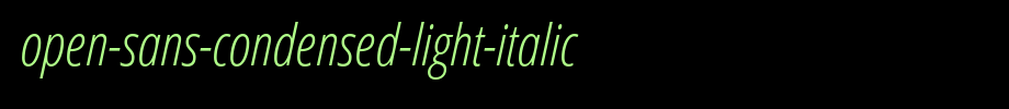 Open-sans-condensed-light-italic.ttf English font download