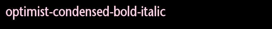 Optimist-Condensed-Bold-Italic.ttf英文字体下载