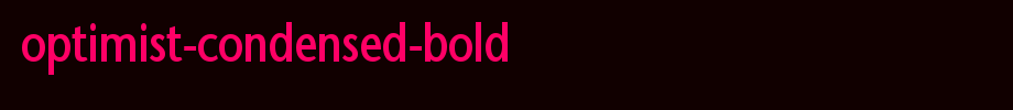 Optimist-Condensed-Bold.ttf英文字体下载(字体效果展示)