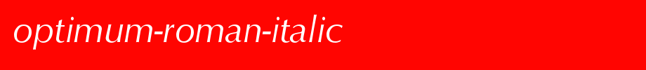 Optimal-Roman-italic.ttf English font download