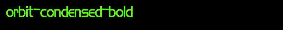 Orbit-Condensed-Bold.ttf English font download