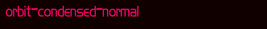 Orbit-Condensed-Normal.ttf English font download
