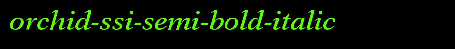 Orchid-SSI-semi-bold-italic.ttf English font download