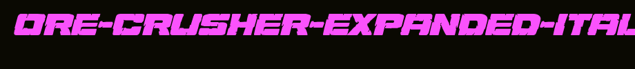 Ore-Crusher-Expanded-Italic.ttf英文字体下载