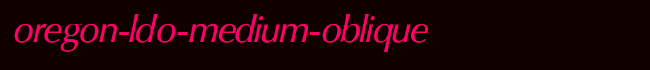 Oregon-LDO-Medium-Oblique.ttf English font download