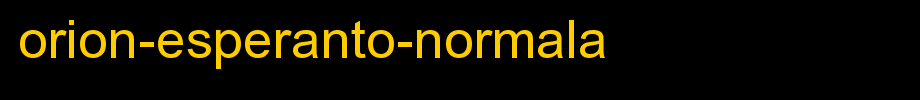 Orion-Esperanto-Normala.ttf English font download
(Art font online converter effect display)