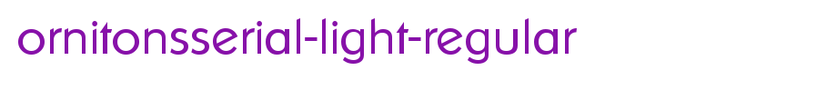 Ornithonserial-light-regular.ttf English font download