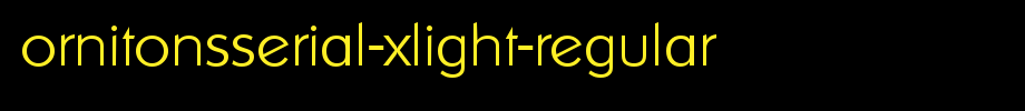 Ornitosserial-xlight-regular.ttf English font download