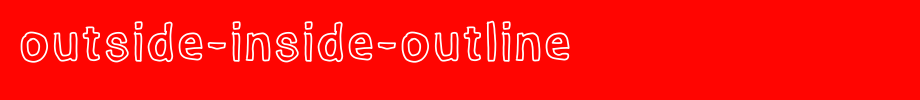 Outside-inside-outline.ttf English font download
(Art font online converter effect display)