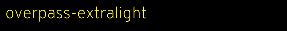 Overpass-ExtraLight.ttf English font download