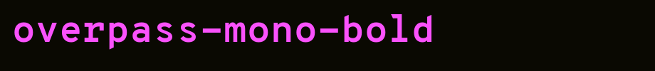 Overpass-Mono-Bold.ttf English font download