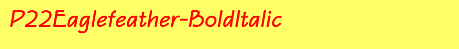 P22Eaglefeather-BoldItalic_英文字体