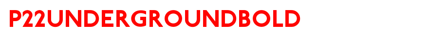P22UndergroundBold_英文字体字体效果展示