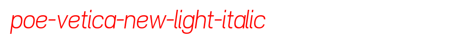 POE-Vetica-New-Light-Italic.ttf
(Art font online converter effect display)