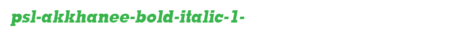 PSL-Akkhanee-Bold-Italic-1-.ttf(字体效果展示)