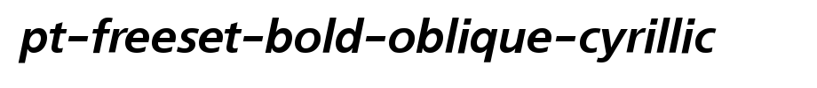 PT-FreeSet-Bold-Oblique-Cyrillic_英文字体(字体效果展示)